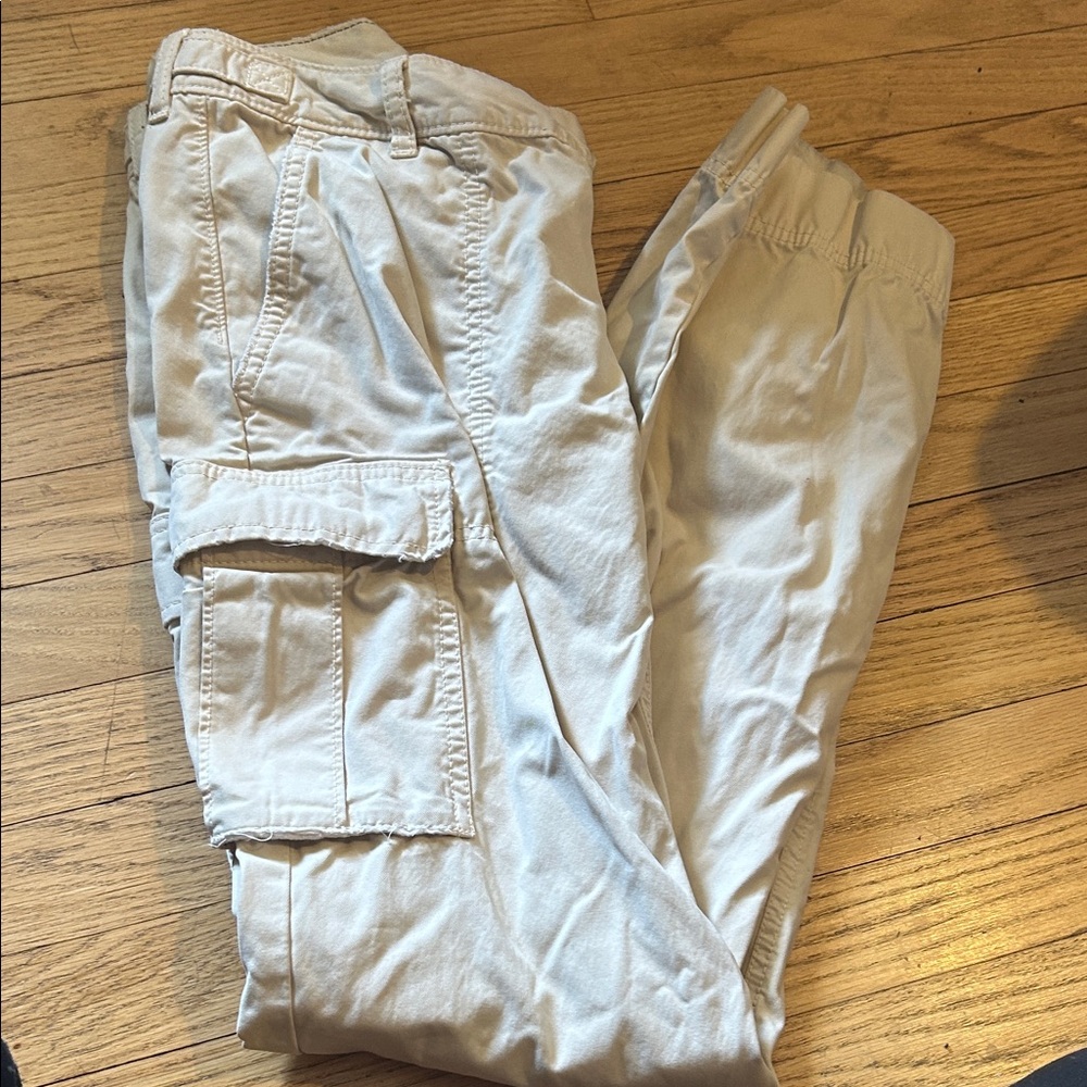 Women’s Light Beige Cargo Jogger Pants